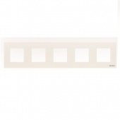 Рамка 5-постовая, 2-модульная, серия Zenit, цвет альпийский белый